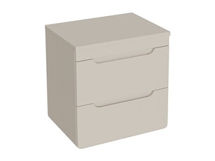 Meuble sous vasque suspendu avec planche - 60 cm - Beige - ARUBA