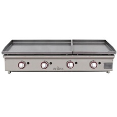 Plancha à Gaz DUO en Acier Laminé 800x400 et 400x400 mm