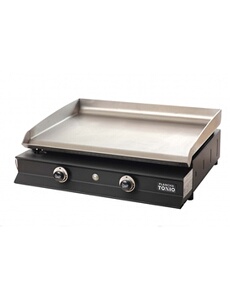 Plancha Gaz IBISSA 2 Feux Caisson Acier Epoxy Plaque Inox