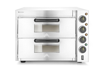 Four à pizza compact 2 chambres Argent 230V/3000W 580x560x(H)435 mm