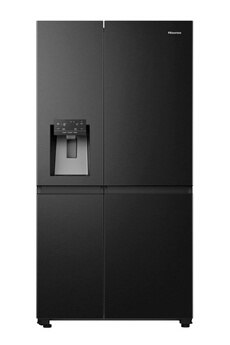 Réfrigérateur-congélateur Réfrigérateur américain Hisense RS818N4TFC Noir