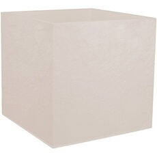 Pot de fleurs carré Volcania 57 L beige calcaire effet pierre