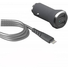 Chargeur allume cigare + Câble Lightning MFI Renforcé 1.2m - vue 2