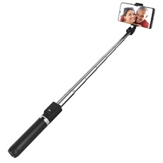 Perche Selfie Sans-fil Bluetooth avec Fonction Trépied Hauteur réglable Noir