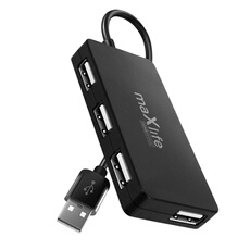 Adaptateur Hub USB vers 4 Ports USB Femelles Câble d'extension 1.5m Noir