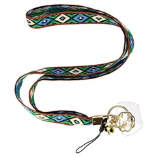 Cordon Smartphone Universel Coque et Etui Coton Tressé Bogolan Multicolore