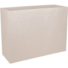 Jardinière muret Volcania 46 L beige calcaire décor pierre 78,5 x 29,5 x 60 cm