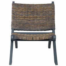 Chaise interieur non pliable H. 70 cm en bois gris