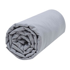 Drap housse bébé 100% coton bio 60x120 gris foncé
