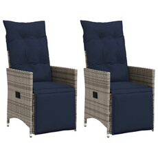 Salon de jardin GENERIQUE - Pack de 2 pièces - Rotin gris
