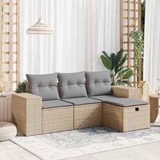 Salon de jardin modulable - Pack de 4 pièces - Beige résine tressée 4 personnes 93x62x69 cm