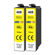 Cartouche d'encre Générique compatible Epson 408XL Jaune 1700 pages Pack de 2