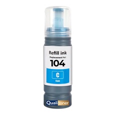 Bouteille d'encre Générique compatible Epson E104C C13T00P240 104 Cyan 70 ml 4500 pages