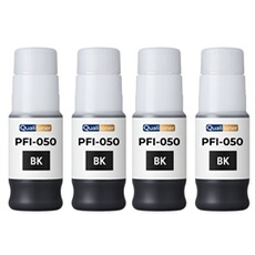 Bouteille d'encre pigmentée Générique PFI-050BK 5698C001 Noir 70 ml Pack de 4 compatible Canon imagePROGRAF
