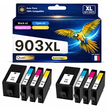 Cartouche d'encre compatible HP 903XL - Pack de 8 - Multicolore - 825 pages