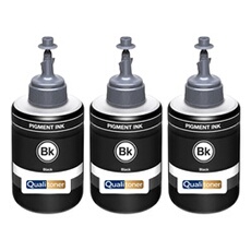 Encre compatible Epson T7741 - Pack de 3 flacons - Noir - 140 ml - 6000 pages