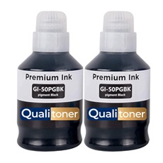 Recharge d'encre compatible pour Canon GI-50 GI-51 GI-40 GI-41 Pack de 2 Noir 135 ml