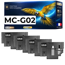 Cartouche de maintenance compatible Canon MC-G02 4589C001 - Pack de 4 Transparent