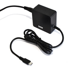 Port Designs Alimentation secteur de remplacement USB-C Noir pour Notebook MacBook Tablette et Smartphone