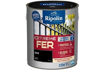 Ripolin Peinture fer extérieur RIPOLIN Extrême mat noir 2L