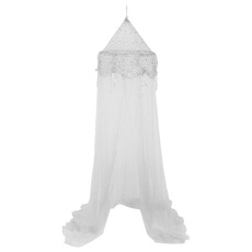 Atmosphera Kids - Ciel de lit pour enfant Demoiselle - H. 250 cm - Argent gris clair - Demoiselle