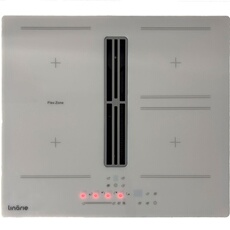 Table induction aspirante encastrable LIN60DAI1F2ZW 4 foyers 60cm Blanc 7370W 600m³/h
