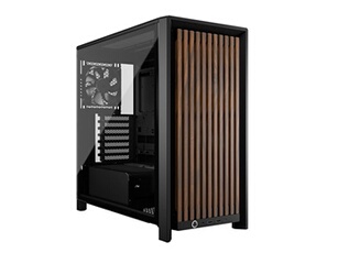 gaming Frame 4000 Wood RS moyen tour noir et noyer verre trempé