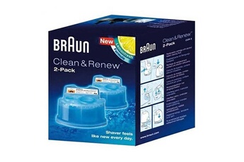 Braun Recharge de nettoyage rasoir CCR2 - Lot de 2
