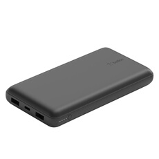 BOOST CHARGE - Banque d'alimentation - 20000 mAh - 15 watt - 3 A - 3 connecteurs de sortie (USB-C, 2 x USB) - sur le câble : USB-C - noir