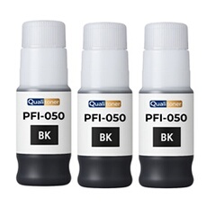 Bouteille encre pigmentée PFI-050BK 5698C001 Pack 3 Noir 70 ml compatible pour Canon imagePROGRAF TC-20 TC-20M TC-21 TC-21M