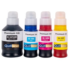 Recharge d'encre Générique GI-50 GI-51 GI-40 GI-41 - Pack de 4 - Multicolore - Haute capacité - compatible Canon