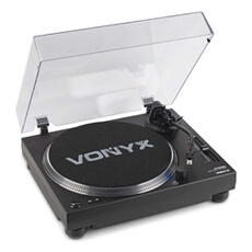Platine vinyle DJ Vonyx DT3000 à Courroie - Cellule Audio-Technica - Noir