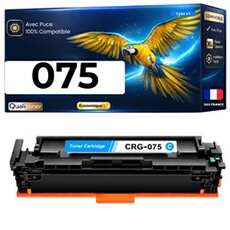 Toner compatible Canon 075 CRG075 Cyan 2500 pages avec puce