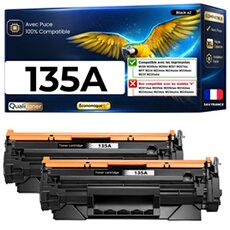 Toner compatible HP W1350A 135A - Lot de 2 - Noir 2 x 1100 pages pour LaserJet M207dw M209dw MFP M234dw M235dw