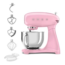 Robot Pâtissier SMEG SMF05PKEU – 1000W, Bol 4.8L, 10 Vitesses - vue 3