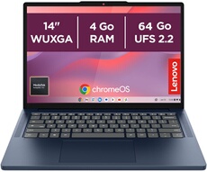 ”Chromebook 14M8911 14”” MediaTek Kompanio 6 Go RAM 64 Go eMMC Bleu cosmique”