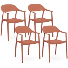 tillvex Lot de 4 chaises de Jardin empilables