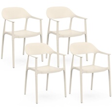 SP Berner SHAF - Lot de 4 chaises de Jardin empilables Lea