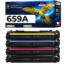 Toner compatible HP W2010A W2011A W2012A W2013A 659A - Pack 4 couleurs - pour M856dn M856x M776dn M776z E85055dn