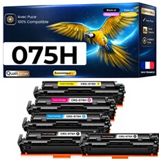 Toner Générique 075H CRG075H compatible Canon i-SENSYS LBP 646Cdw MF 664Cdw - Pack 5 - Multicolore - 2x3200/3x2500 pages - Puce
