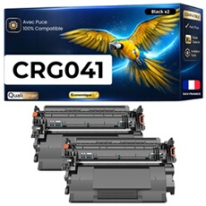 Toner Générique 041 CRG041 CRG-041 Noir Lot de 2 2x10000 pages avec puce compatible Canon LBP