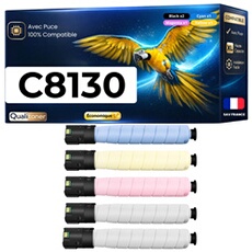 Pack 5 Toners Génériques Multicolore 6R01746 6R01747 6R01748 6R01749 36000 pages Noir 21000 pages couleur avec puce compatible pour Xerox AltaLink