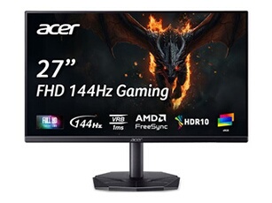 Nitro KG270 P0bi - KG0 Series - écran LED - jeux - 27" - 1920 x 1080 Full HD (1080p) @ 144 Hz - VA - 250 cd/m² - 0.5 ms - HDMI, VGA - noir - pour