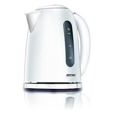 Bouilloire électrique sans fil 1,7 Litres, base 360º, filtre anti-calcaire MCZ-85 Blanc