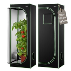 Chambre de Culture 60x60x180cm Intérieur 100% Réfléchissant pour Fleurs Légumes