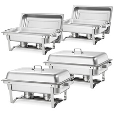 Vevor - Chauffe-Plat - 8,6L - 4 Pièces - Argent