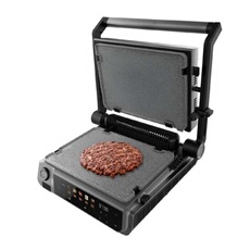 Gril Electrique avec Grill Rock'nGrill 2000 Smash PerfectCook. 2000W, Sonde Température, Dual Température, Bac