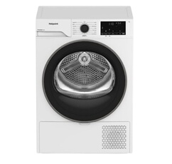 ARISTON - Sèche-linge Ouverture frontale 3, CHD93MWBSFR, BLANC, L:59.8cm, H:84.6cm, P:60.7cm, Classe énergétique : D