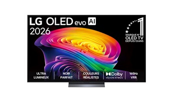 TV LG 4K OLED Evo OLED77C6 195 cm 2026 - vue 3