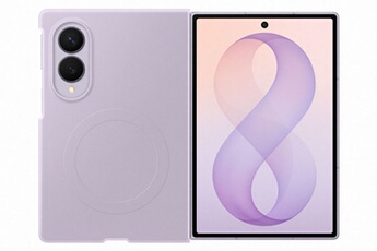 Pack 2 en 1 Coque magnétique en silicone Lavande + Film anti reflet pour Samsung Galaxy Z Fold 8 - vue 2